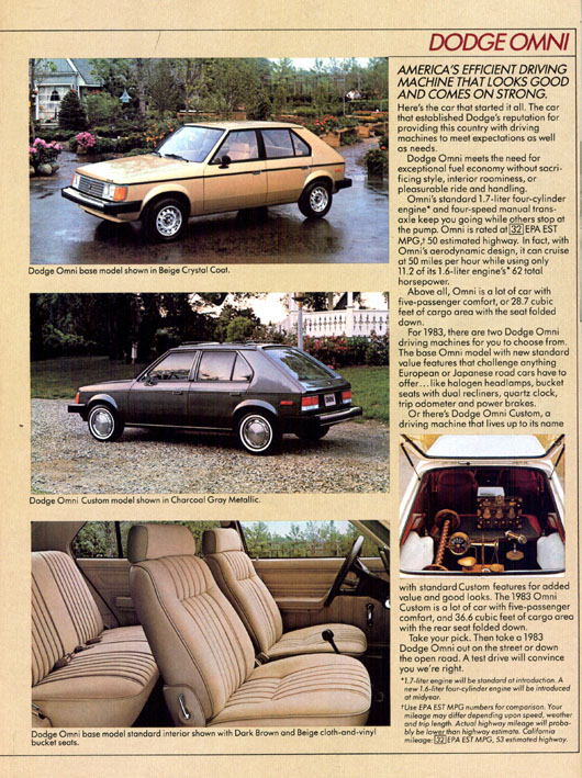 1983 Dodge Brochure Page 9